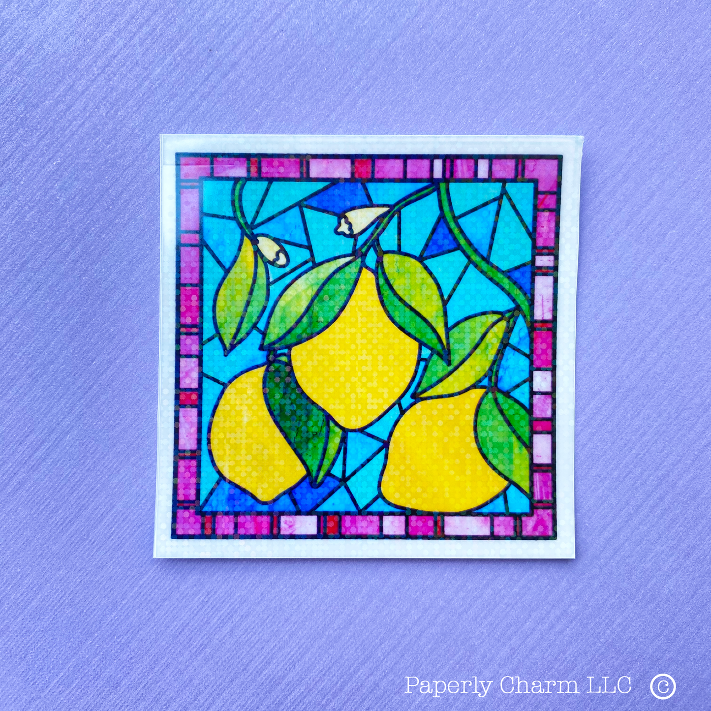 D6. Lemon Stained Glass Die-Cut