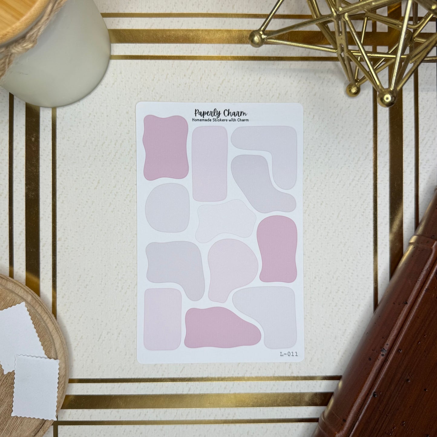 L11. Mauve Abstract Shapes